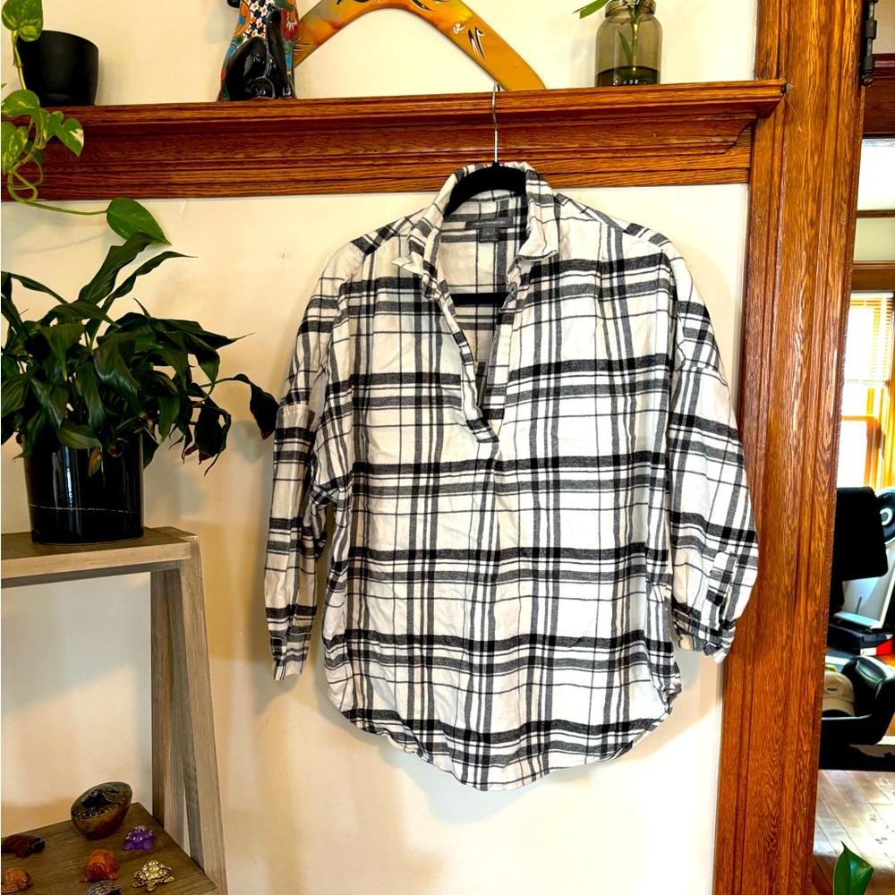 French Connection Flannel plaid top